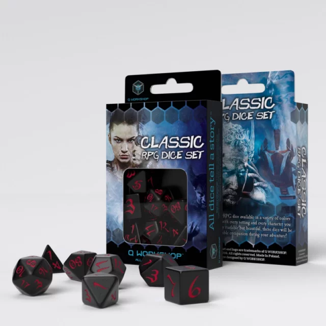 Würfel Classic RPG – schwarz-rot - Q-Workshop