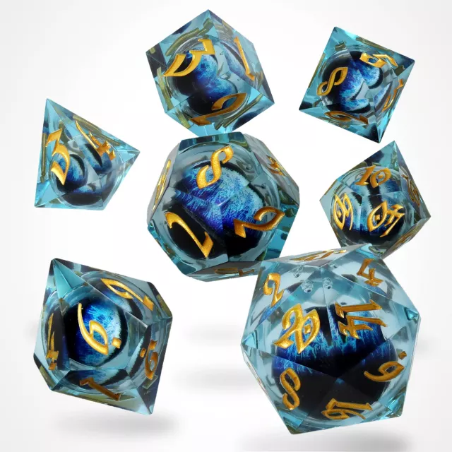 Würfel Ice Dragon's Gaze Floating Eye - RPG Dice Set  (7 Stk.)