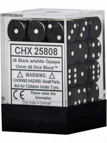 Würfel Opaque - Black (36 Stck)