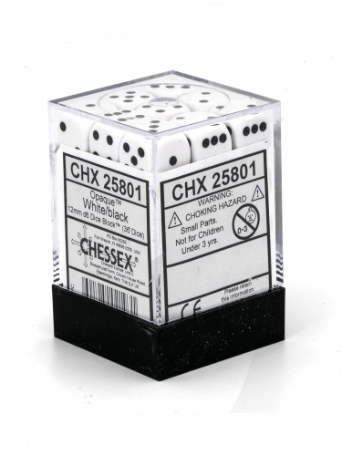 Würfel Opaque - White (36 Stck)