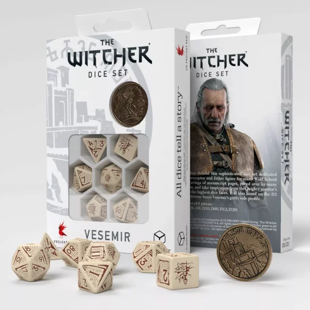 Würfel The Witcher - Vesemir (Beige-Braun) - Q-Workshop