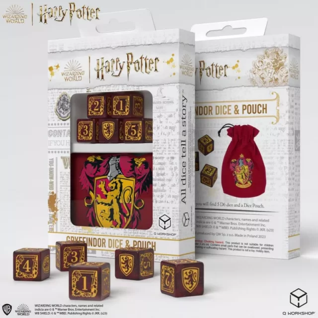 Set Beutel und Würfel Harry Potter - Gryffindor - Würfelbeutel