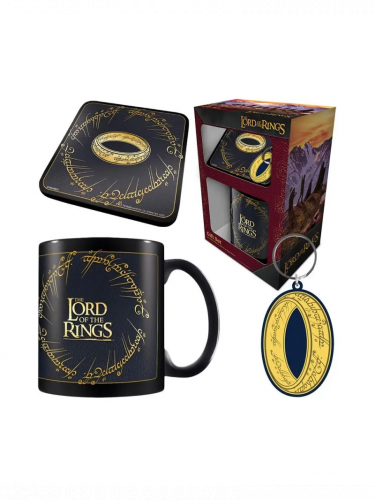 Geschenkset Der Herr der Ringe - Der Ring (Tasse, Untersetzer, Schlüsselanhänger)