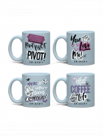 Tasse Friends - Doodle Espresso Set - 4 Stück