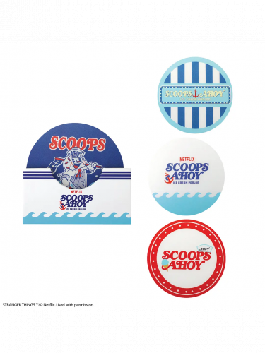 Untersetzer Stranger Things - Scoops Ahoy (4 Stück)
