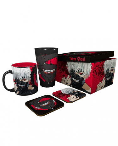 Geschenkset Tokyo Ghoul - Becher, Glas, Untersetzer