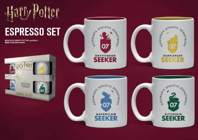 Tasse Harry Potter - Quidditch Espresso Set - 4 Stck