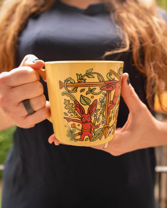 Tasse Kingdom Come: Deliverance II - Hasen in voller Blüte - Xzone Originals