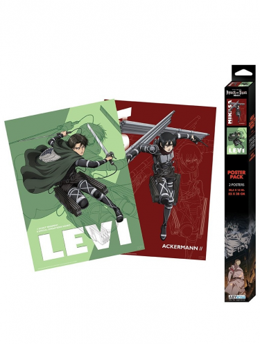 Poster Attack on Titan - Levi and Mikasa (Set 2 St)