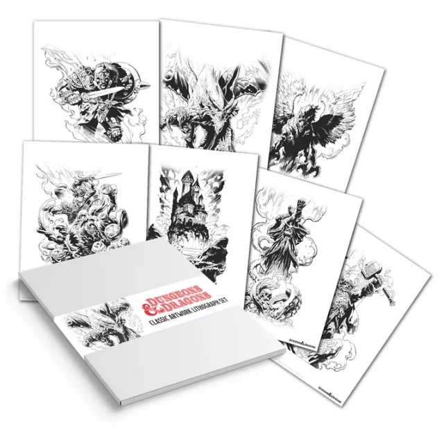 Poster Dungeons & Dragons - Limited Edition Lithograph Set (7 Stück) - Stück limitiert