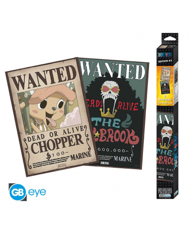 Poster One Piece - Wanted Brook & Chopper (2er-Set)