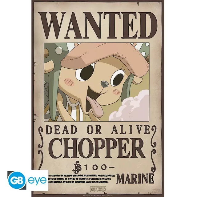Poster One Piece - Wanted Brook & Chopper (2er-Set) - Anime