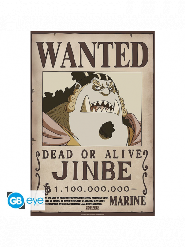 Poster One Piece - Wanted Jinbe Wano