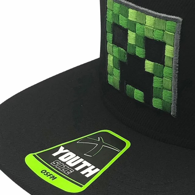 Kinder-Cap Minecraft - Creeper Face - Snapback-Cap