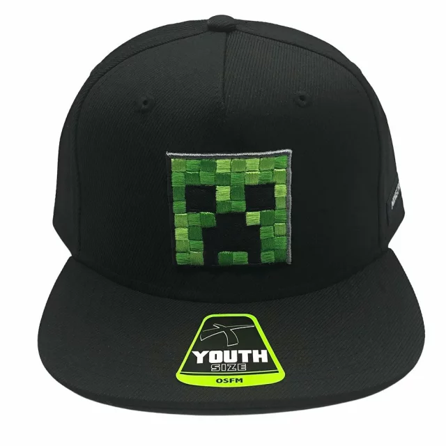Kinder-Cap Minecraft - Creeper Face - Snapback-Cap