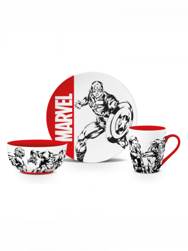 Geschenkset Marvel - Characters (Tasse, Schüssel, Teller)