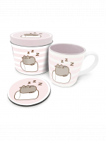 Geschenk-Set Pusheen - Pusheen-Dose (Tasse, Untersetzer)