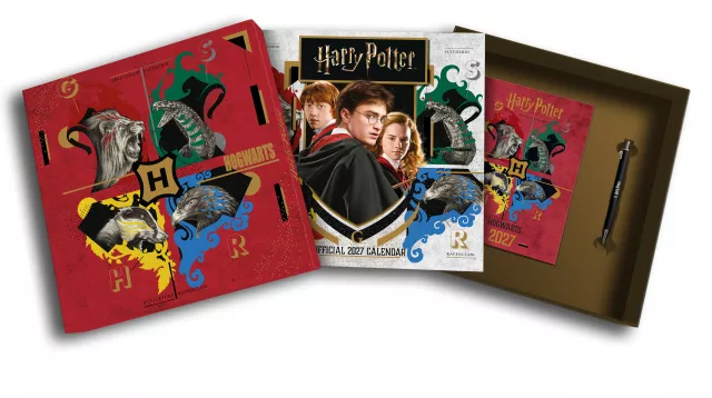 Geschenkset Harry Potter - 25th Anniversary (Kalender 2027, Notizbuch, Kugelschreiber)
