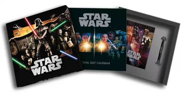 Geschenkset Star Wars - Kalender 2027, Notizbuch, Kugelschreiber