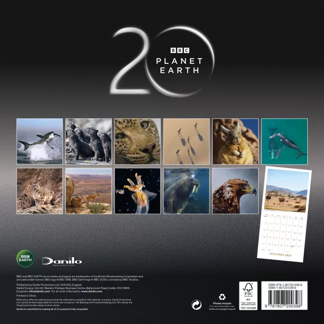 Kalender BBC Earth 2027 - Tierische