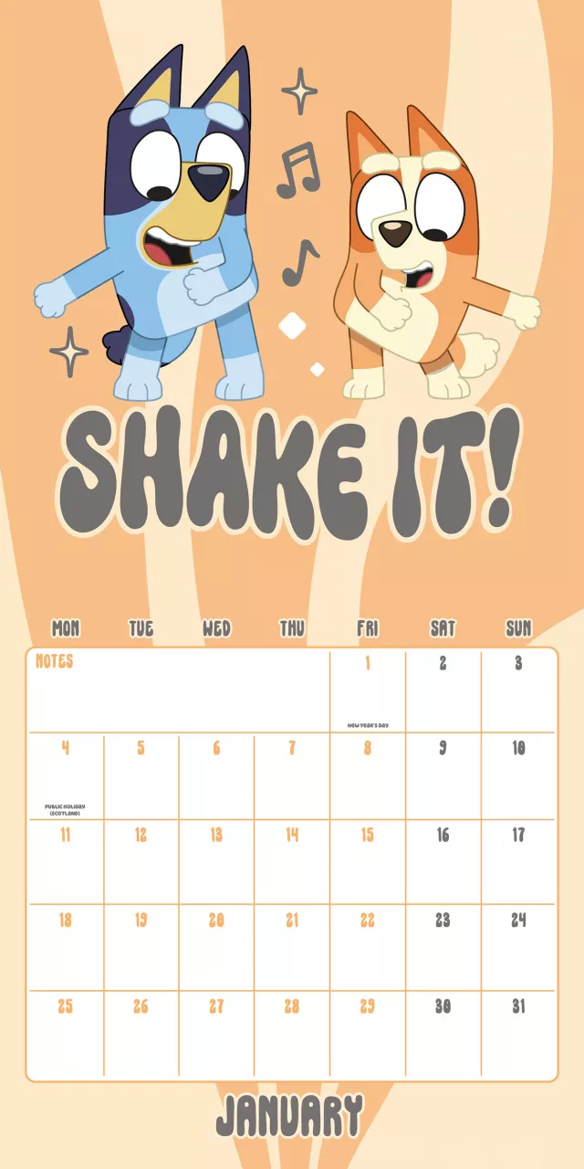 Kalender Bluey 2027
