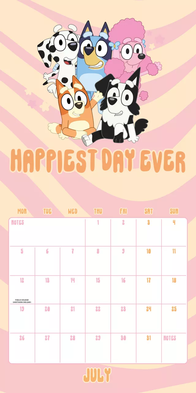 Kalender Bluey 2027