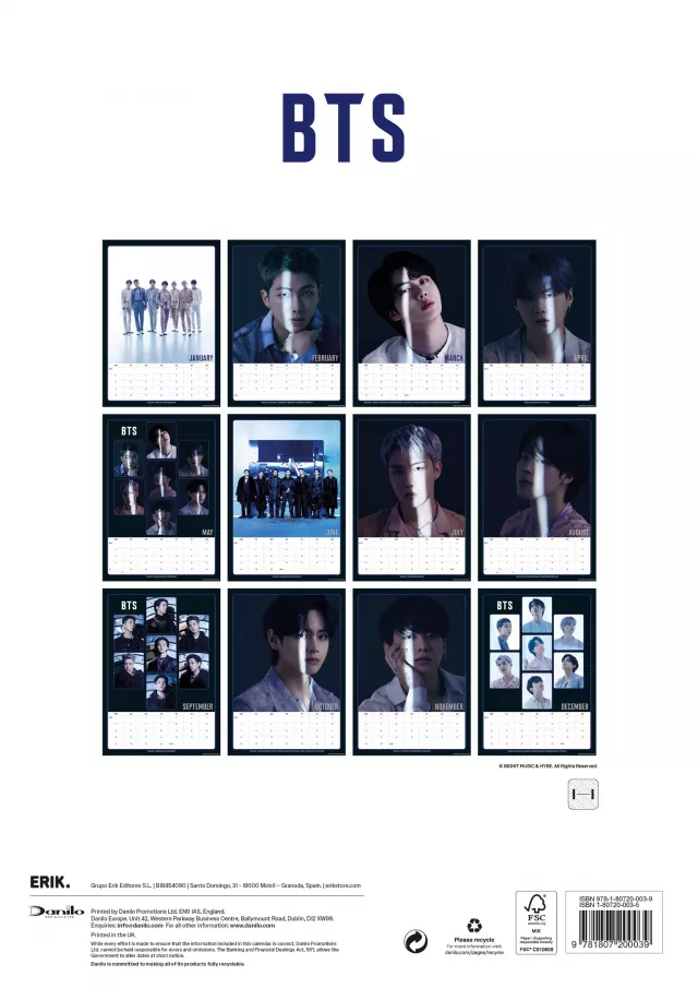 Kalender BTS 2027 (A3)