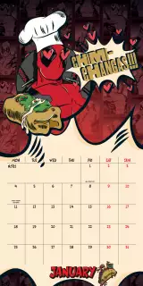Kalender Deadpool 2027 - Marvel