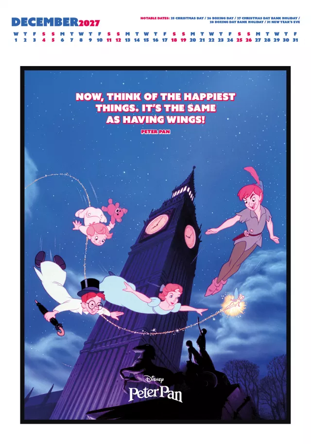 Kalender Disney Classics Deluxe - Quotes 2027 (A3) - Disney-Märchen