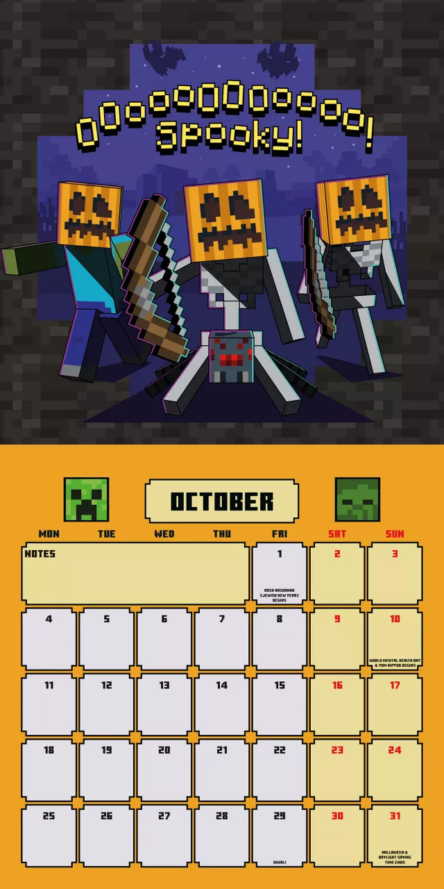 Kalender Minecraft 2027