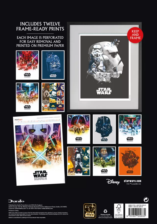 Kalender Star Wars Classic Deluxe 2027 (A3)