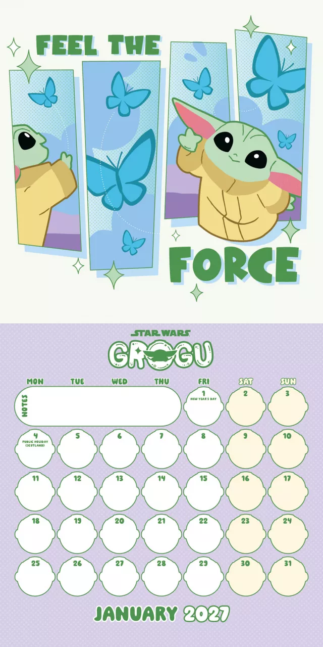 Kalender Star Wars: Grogu 2027 - The Mandalorian