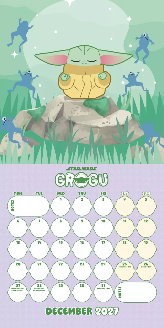 Kalender Star Wars: Grogu 2027 - The Mandalorian