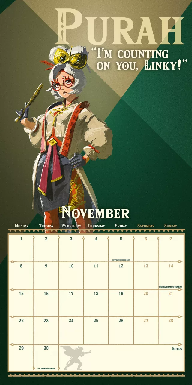 Kalender The Legend of Zelda: Tears of the Kingdom 2027