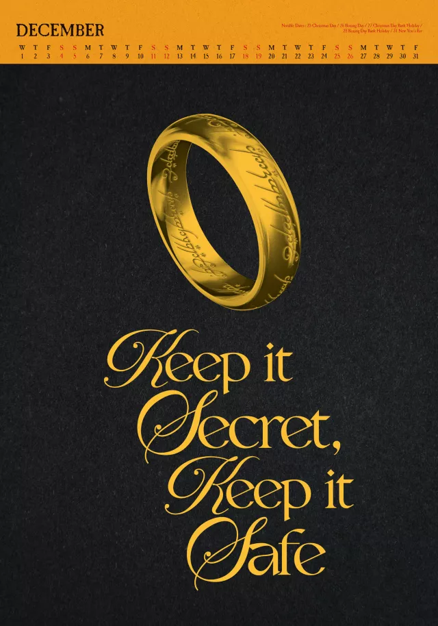 Kalender The Lord of the Rings Deluxe 2027 (A3)