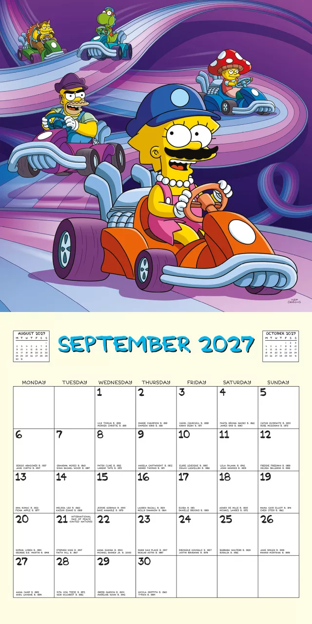 Kalender The Simpsons 2027