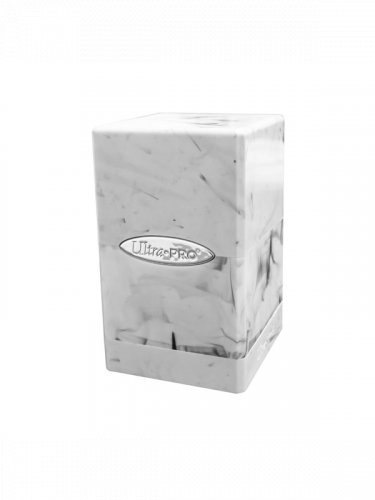 Kartenbox Ultra Pro - Marble Satin Tower (Weiß/Schwarz)