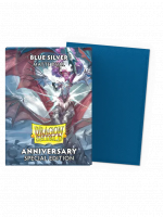 Kartenhüllen Dragon Shield - Dual Sleeves Matte Blue Silver (25th Special Edition) (100 Stck)