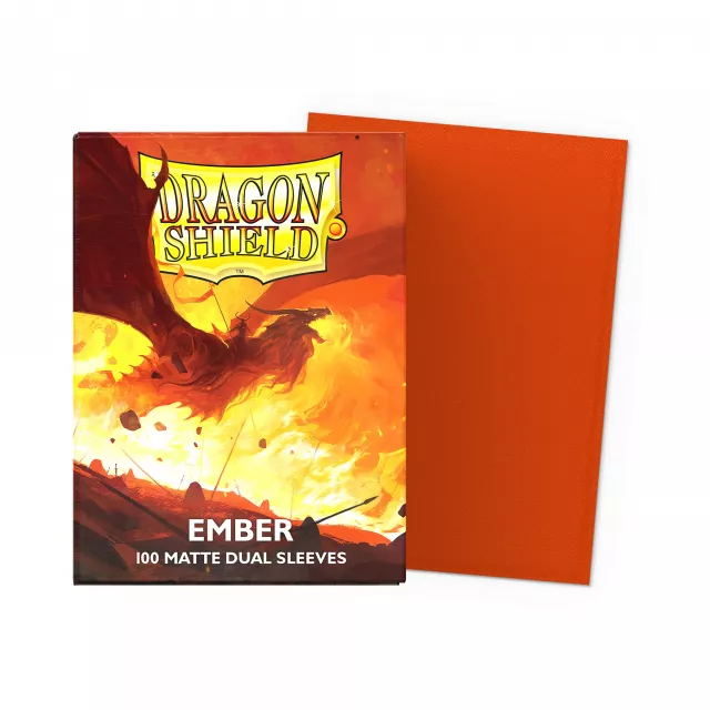 Schutzhüllen für Karten Dragon Shield - Matte Dual Sleeves Ember (100 Stk.)