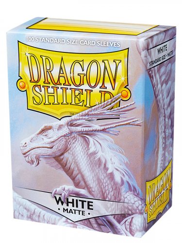 Kartenhüllen Dragon Shield - Standard Sleeves Matte White (100 Stck)