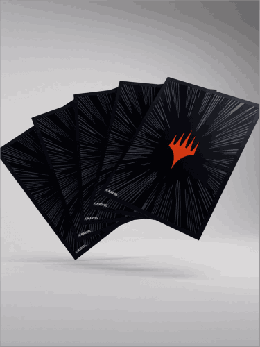 Schutzhüllen für Karten Gamegenic - Marvel Super Heroes - Premium Double Sleeving Comic Burst Black (105 Stk.)