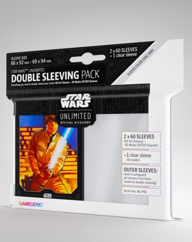 Kartenhüllen Gamegenic - Star Wars: Unlimited Art Double Sleeving Pack Luke Skywalker (2x 60 Stck)