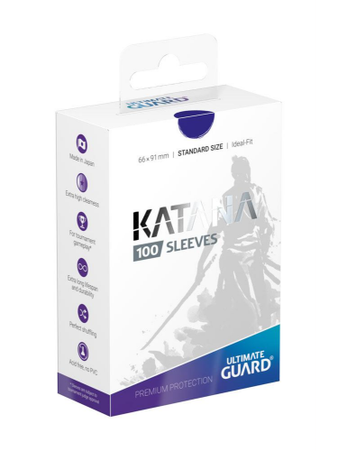 Kartenhüllen Ultimate Guard - Katana Sleeves Standard Size Blue (100 Stück)