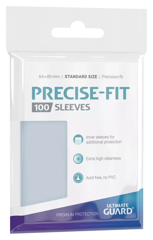Kartenhüllen Ultimate Guard - Precise-Fit Sleeves Standard Size Transparent (100 Stück)