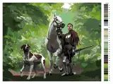 Malen nach Zahlen Kingdom Come: Deliverance II - Heinrich und Vořech im Wald (Leinwandbild) - Xzone Originals