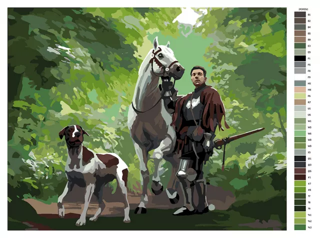 Malen nach Zahlen Kingdom Come: Deliverance II - Heinrich und Vořech im Wald (Leinwandbild) - Xzone Originals