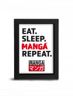 Gerahmtes Poster Asian Art - Eat. Sleep. Manga. Repeat.