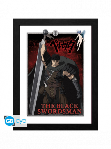 Gerahmtes Poster Berserk - The Black Swordsman