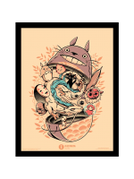 Gerahmtes Poster Ghibli - Matryoshka Totoro (Mein Nachbar Totoro)