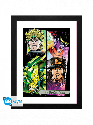 Gerahmtes Poster Jojo's Bizarre Adventure - Dio & Jotaro